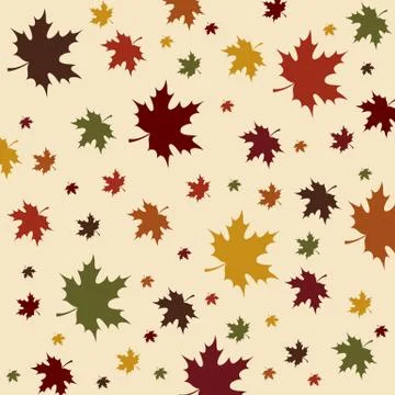 Thanksgiving fall leaf background in vector format. Illustrazione stock