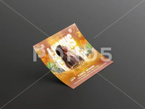 Thanksgiving Flyer Template Modello PSD
