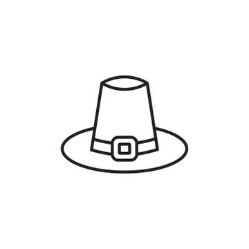 Thanksgiving hat icon vector on white background Stock Illustration