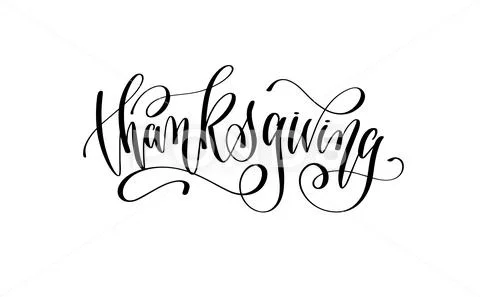 Thanksgiving Lettering Inscription, Calligraphy Autumn Poster