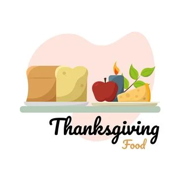 Thanksgiving meal items. Vector 스톡 일러스트