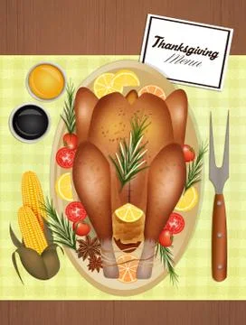 Thanksgiving menu Stock Illustration