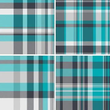 Thanksgiving plaid pattern set optimized for posters. Structured tartan rhyth Stockillustratie