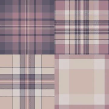 Thanksgiving plaid pattern set optimized for posters. Structured tartan rhy.. Stock Illustration
