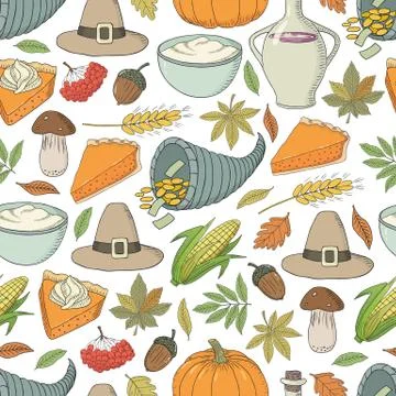 Thanksgiving seamless pattern イラスト素材