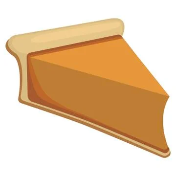 Thanksgiving Slice Pumpkin Pie Stock Illustration