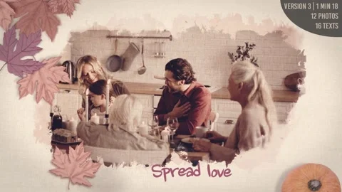Thanksgiving Slideshow Стоковые After Effects