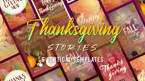 Thanksgiving Stories After Effects stock