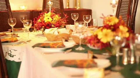 Thanksgiving table Vidéo 8995811