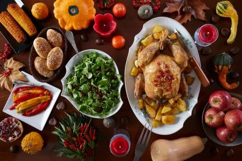 Thanksgiving Table Stock Photos