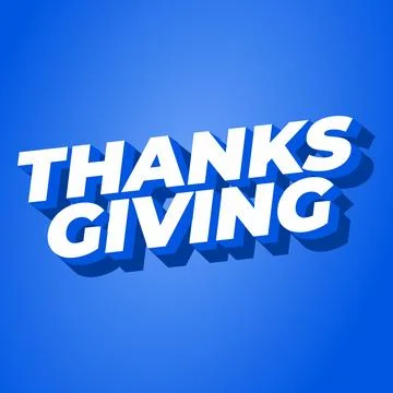 Thanksgiving text effect in bold font with 3D style Illustrazione stock