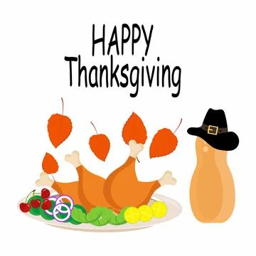 Thanksgiving theme illustration Stock Illustration