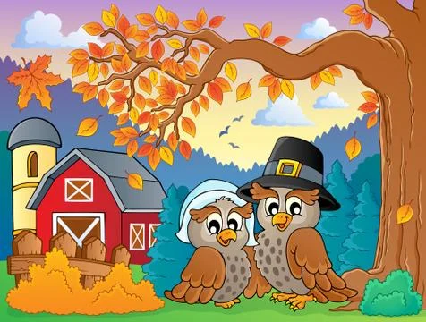 Thanksgiving theme image - illustration. Illustrazione stock