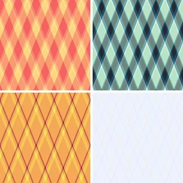 Thanksgiving themed argyle pattern pack for marketplaces. Multi style diamond Stock Illustration