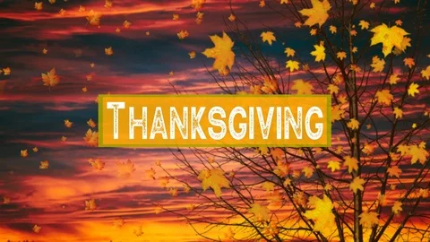 Thanksgiving Title Motion Graphics Loop Stock Footage 117443421
