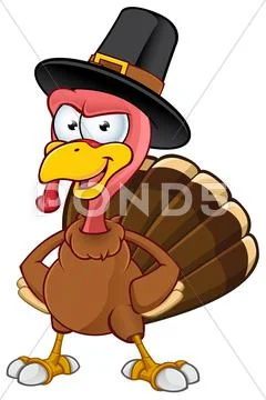 Thanksgiving Turkey Character Stock Illustration