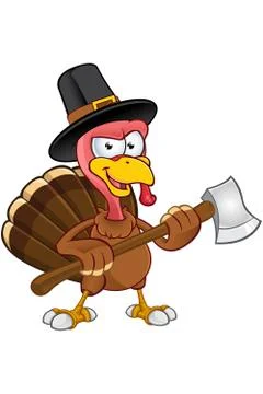 Thanksgiving Turkey Character Stock Illustration