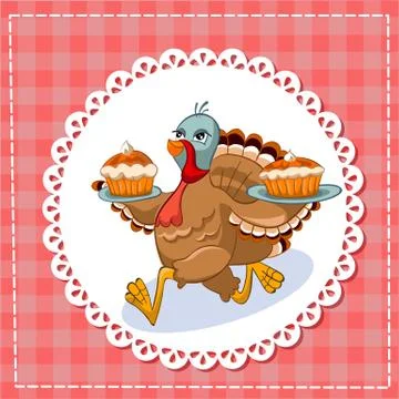Thanksgiving turkey with custom Stock Illustration