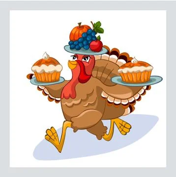Thanksgiving turkey with custom Stock Illustration