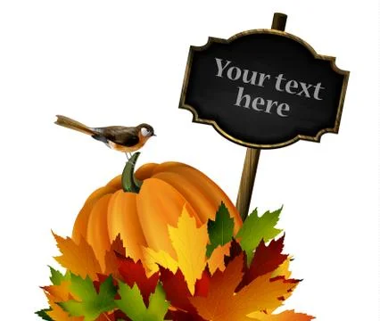 Thanksgiving vector autumn composition Illustrazione stock