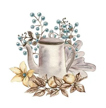Thanksgiving watercolor elements Stock Illustration