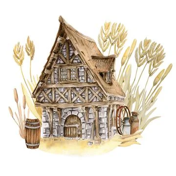 Thanksgiving watercolor elements Stock Illustration