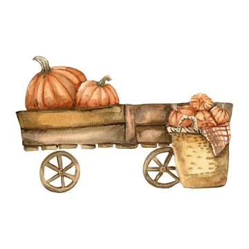 Thanksgiving watercolor elements 스톡 일러스트