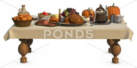 Thanksgving dinner Stock Illustration