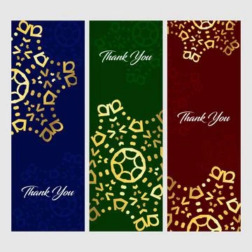 Thankyou typographic banners design vector Stock Illustration
