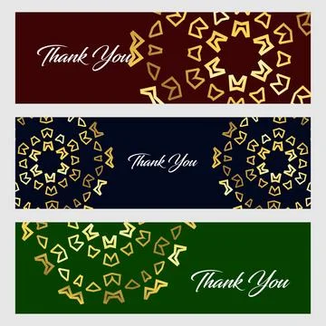 Thankyou typographic banners design vector Stock Illustration