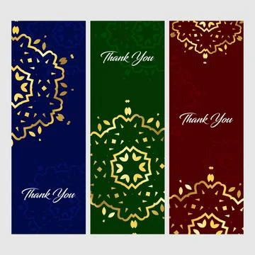 Thankyou typographic banners design vector Stock Illustration