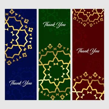 Thankyou typographic banners design vector Stock Illustration