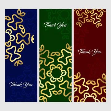 Thankyou typographic banners design vector Stock Illustration