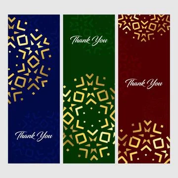 Thankyou typographic banners design vector Stock Illustration