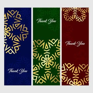 Thankyou typographic banners design vector Stock Illustration