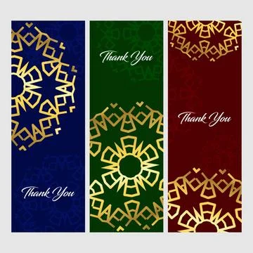 Thankyou typographic banners design vector Stock Illustration