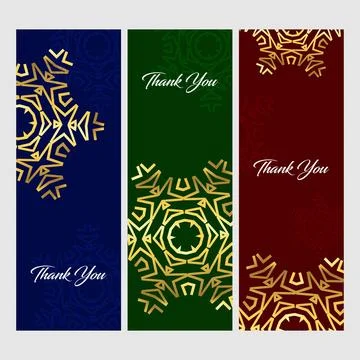 Thankyou typographic banners design vector Stock Illustration