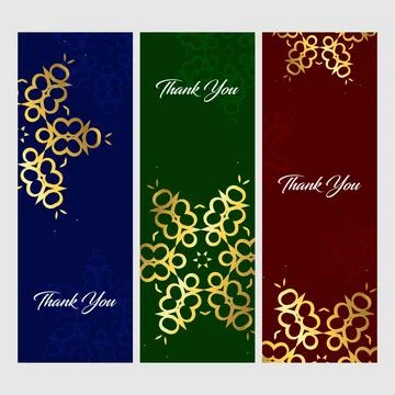 Thankyou typographic banners design vector Stock Illustration