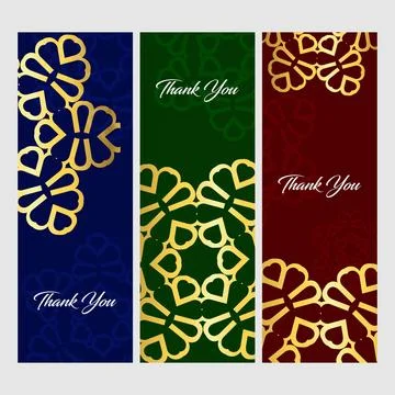 Thankyou typographic banners design vector Stock Illustration