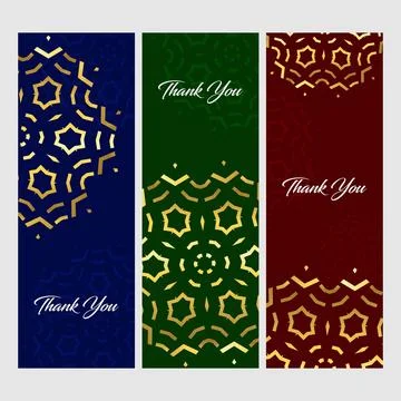 Thankyou typographic banners design vector Stock Illustration