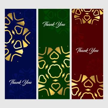 Thankyou typographic banners design vector Stock Illustration