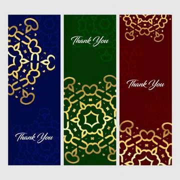 Thankyou typographic banners design vector Stock Illustration