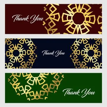 Thankyou typographic banners design vector Stock Illustration