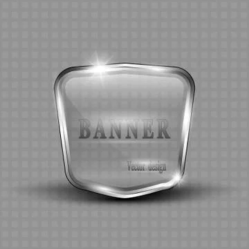 Thansparent shiny banner Stock Illustration