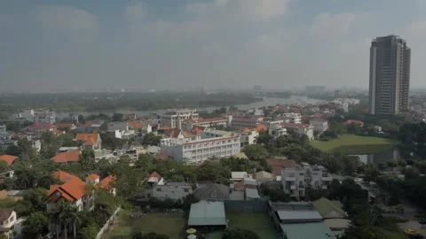 Thao Dien, District 2, Ho Chi Minh City Panoramic View Stock Footage 301943116