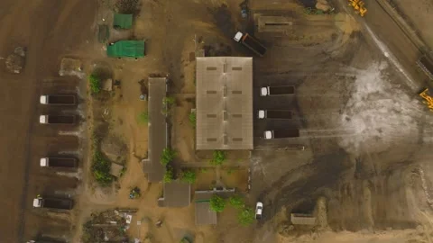 Thar mining project in Sindh, Pakistan. aerial birds eye view Stock Footage 337907950
