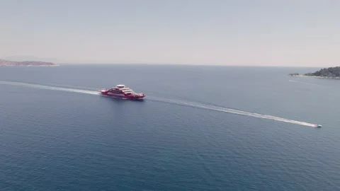 Thassos ferry end H.265 스톡 동영상 230610311