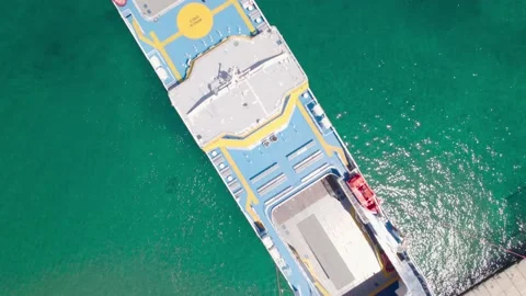 Thassos ferry H.265 Stock Footage 230608345