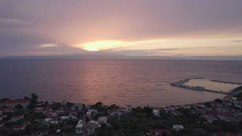 Thassos sunset ll H.265 Stock Footage 230613409