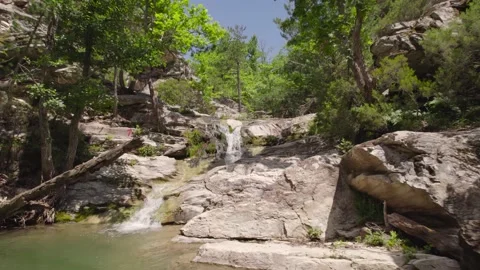 Thassos waterfall H.265 Stock Footage 230610048